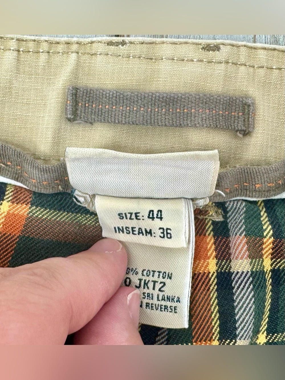 L.L. Bean Mens 44x35 Reinforced Knee Utility Pants Tan Cargo Fleece Lined - Picture 5 of 10